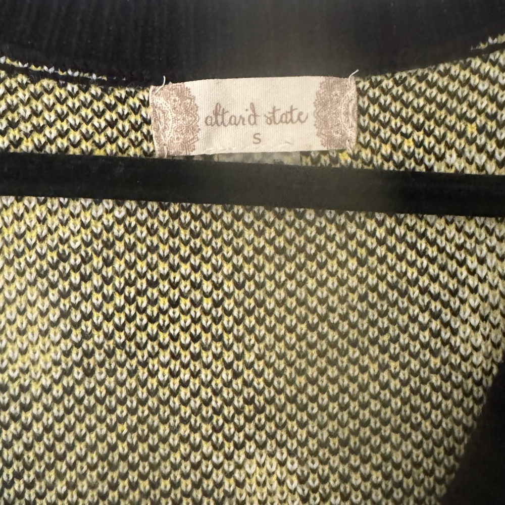 Altar'd State Black and White Daisy Poet Sweater - Picture 2 of 6